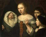a young woman with three children